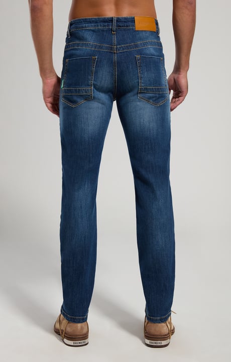 Jeans uomo regular fit, BLUE DENIM MEDIUM/DARK LAV.3, hi-res-1
