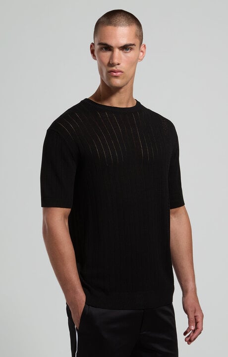 BLUSA MAGLIA MC, BLACK, hi-res-1