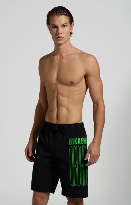 Men's long boardshorts, BLACK Men's long boardshorts, BLACK, hi-res-1