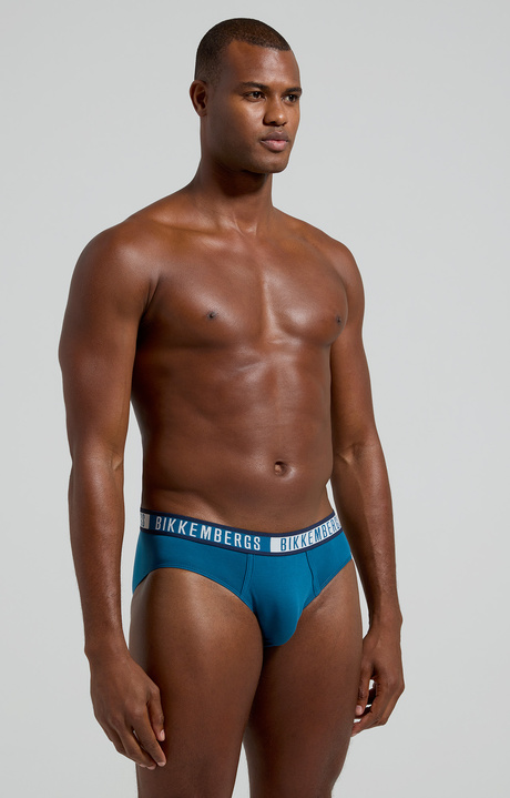3-pack men's briefs with jacquard logo, BLUE 3-pack men's briefs with jacquard logo, BLUE, hi-res-1