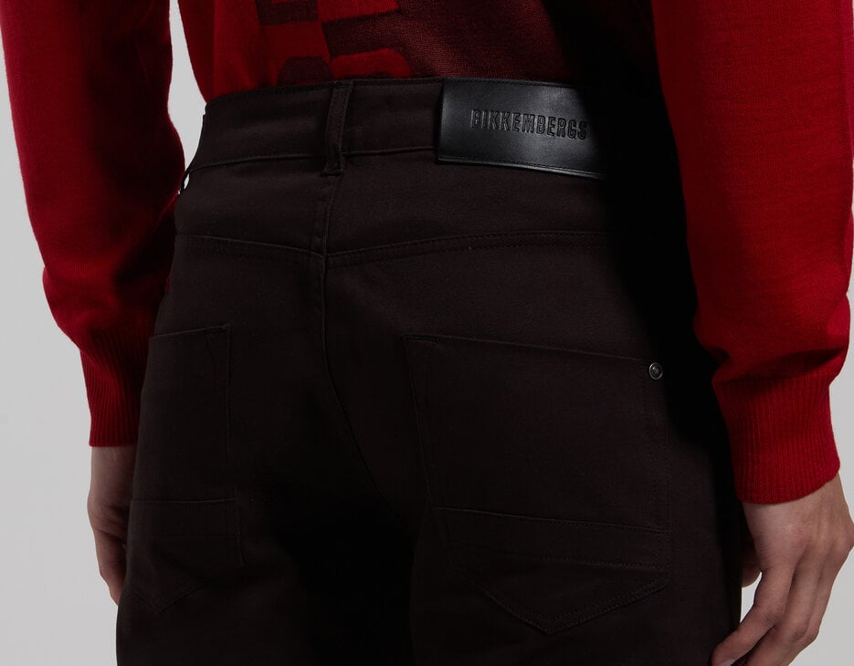 Men's slim-fit pants, BLACK Men's slim-fit pants, BLACK, hi-res-1