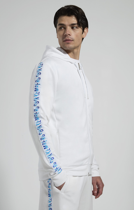 Men&rsquo;s modal hooded sweatshirt, WHITE, hi-res-1