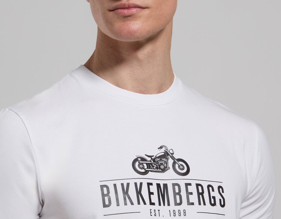 Slim fit men’s print T-shirt , WHITE Slim fit men’s print T-shirt , WHITE, hi-res-1