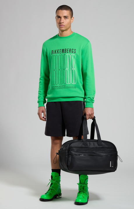 Men's round neck sweatshirt, CLASSIC GREEN, hi-res-1