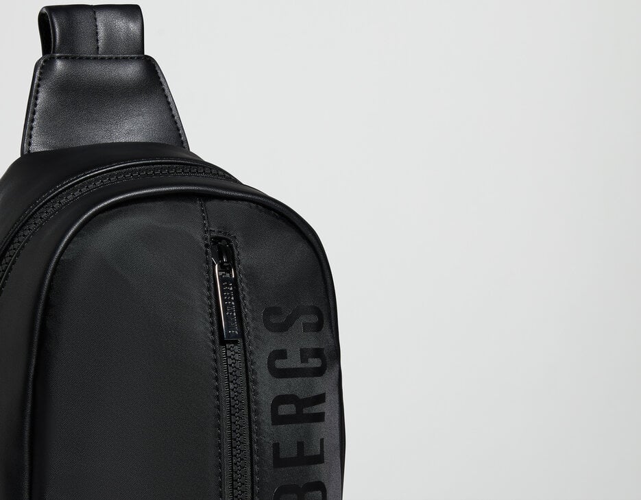 Men's single-strap backpack – Carl, BLACK Men's single-strap backpack – Carl, BLACK, hi-res-1