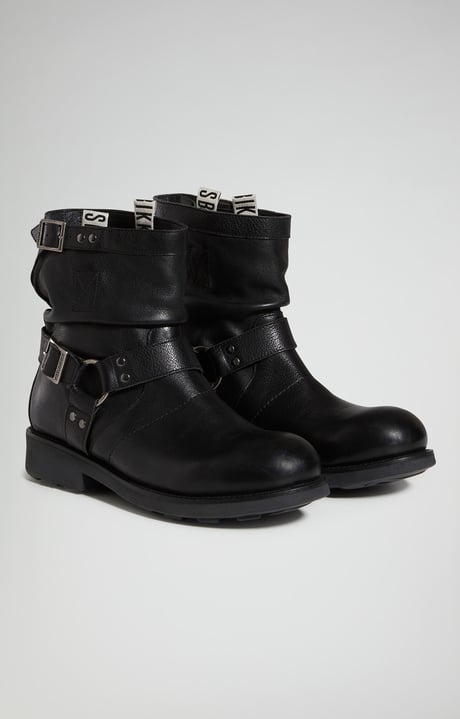 Men’s biker boots Vintage, BLACK Men’s biker boots Vintage, BLACK, hi-res-1