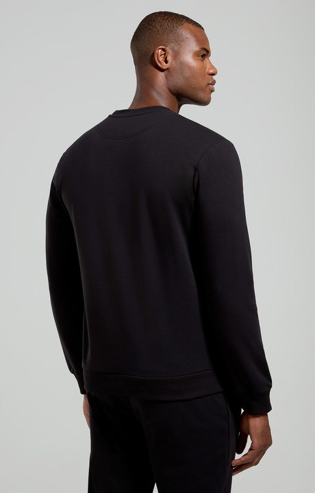 Embroidered men's sweatshirt, BLACK, hi-res-1