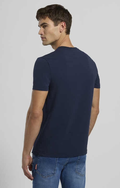 Men's soccer-print T-shirt, BLACK IRIS, hi-res-1