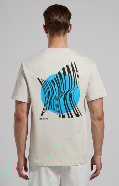 Men’s T-shirt with bold back print, SILVER BIRCH Men’s T-shirt with bold back print, SILVER BIRCH, hi-res-1