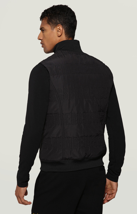 Men's puffer vest, BLACK, hi-res-1