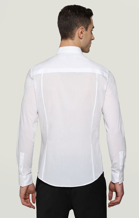 Men's shirt slim fit with print, OPTICAL WHITE Men's shirt slim fit with print, OPTICAL WHITE, hi-res-1