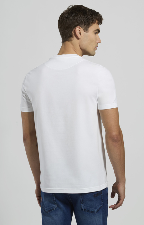 Men's soccer-print T-shirt, WHITE, hi-res-1