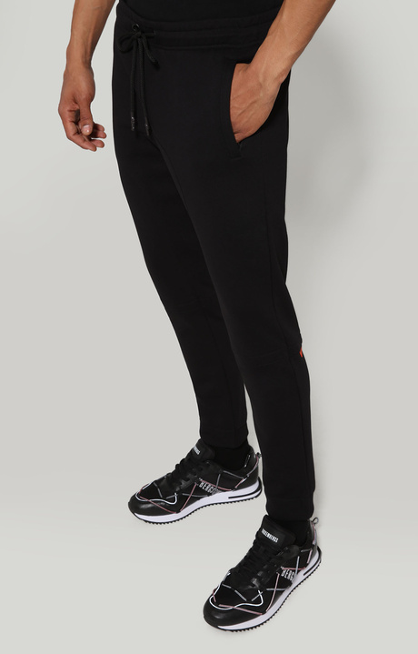 Men's printed sweatpants, BLACK, hi-res-1
