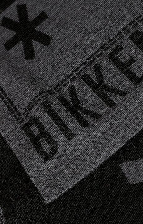 Scarf with contrast logo 35x180 cm, GREY/BLACK Scarf with contrast logo 35x180 cm, GREY/BLACK, hi-res-1