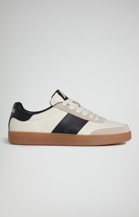 Men's Recoba M nappa leather and suede sneakers, IVORY/OFF WHITE, hi-res-1