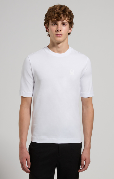 Super slim fit men’s T-shirt, WHITE, hi-res-1