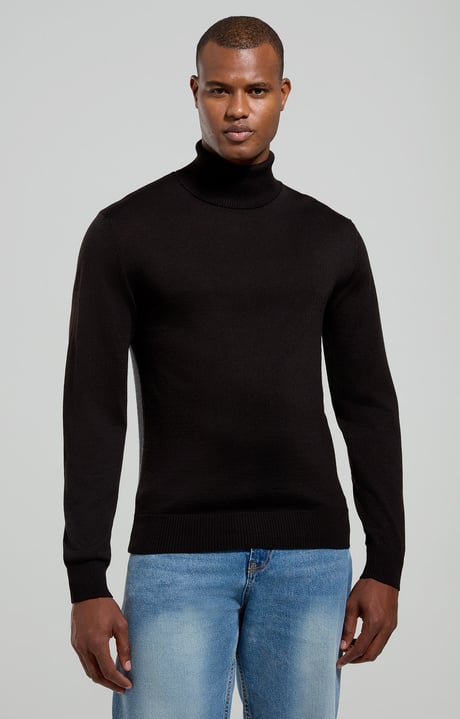 Men’s turtleneck with broken logo, BLACK, hi-res-1