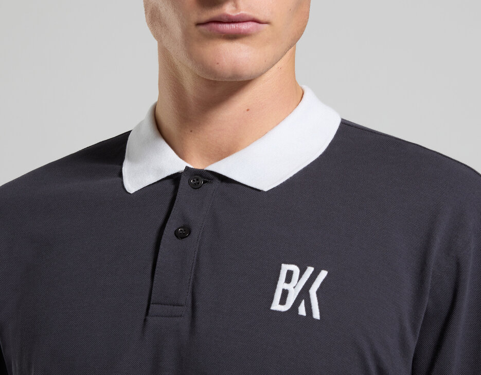Men's polo in piquet cotton, BLACK IRIS Men's polo in piquet cotton, BLACK IRIS, hi-res-1