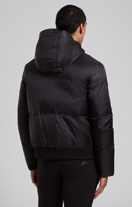 Piumino uomo in nylon nero con gilet, BLACK, hi-res-1