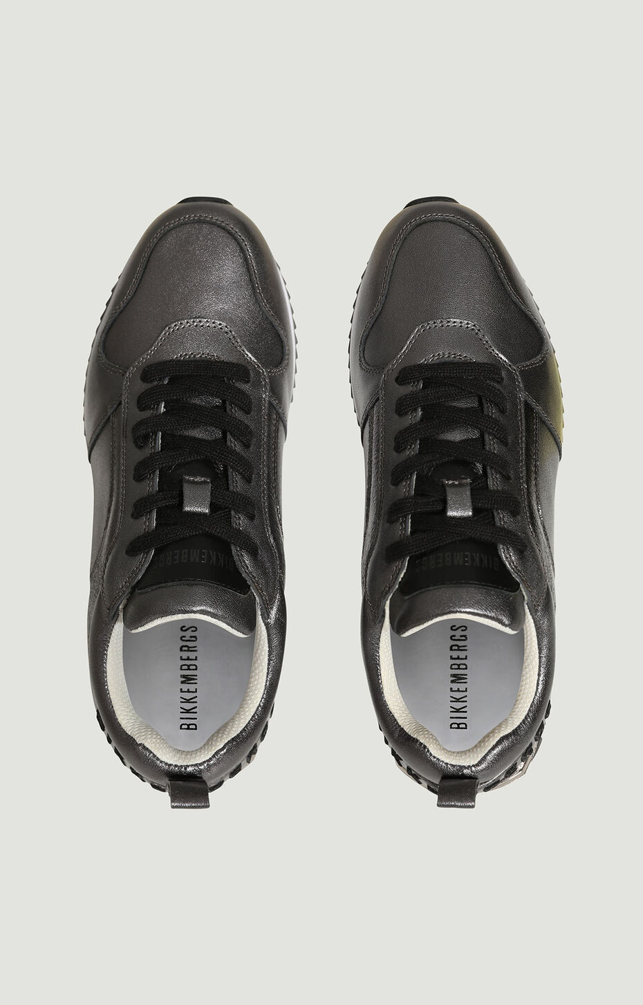 gunmetal gray shoes on Harmonie Low Top Lace Up Grey Bikkembergs