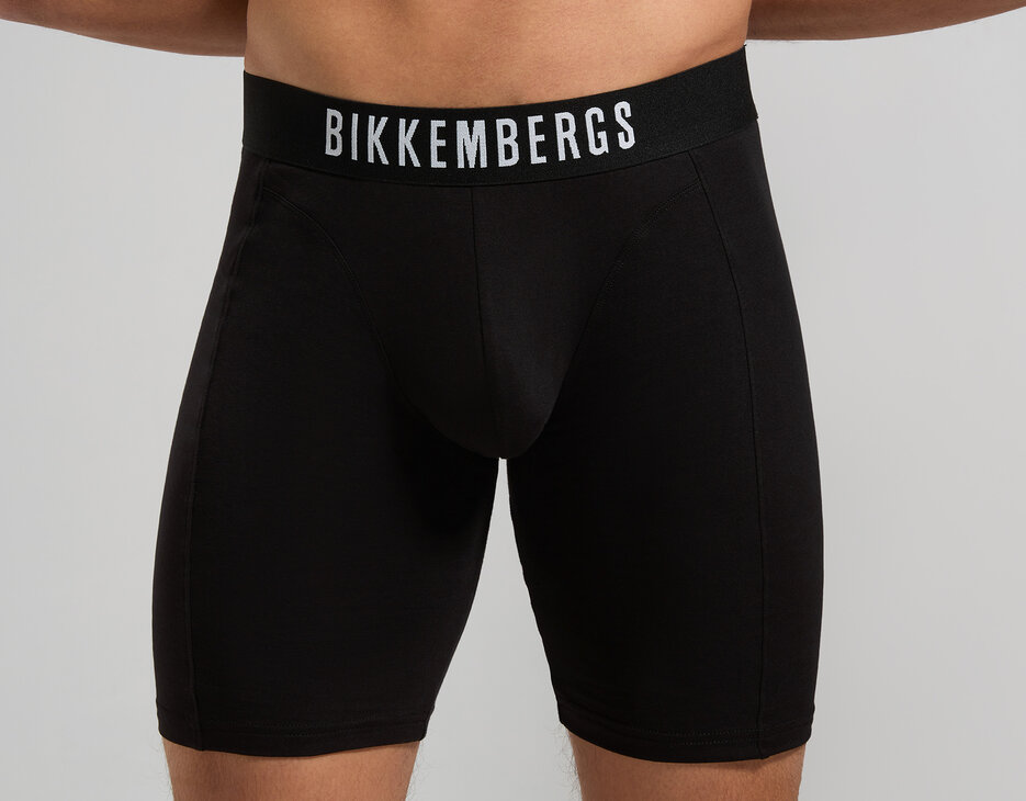 Men's long boxer briefs, BLACK Men's long boxer briefs, BLACK, hi-res-1