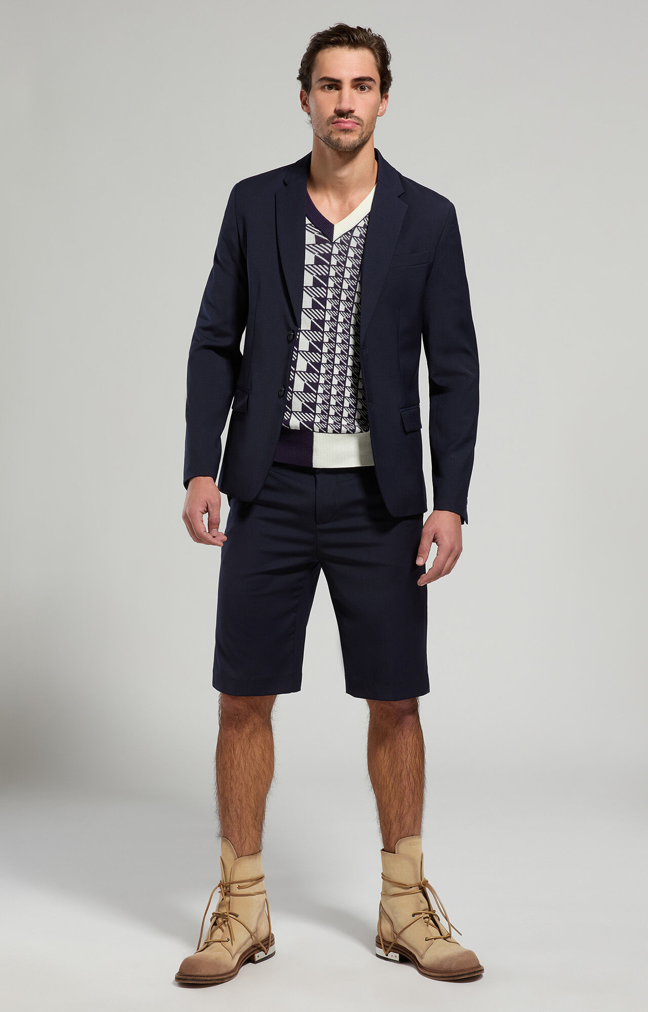 Fresco wool men s blazer Bikkembergs