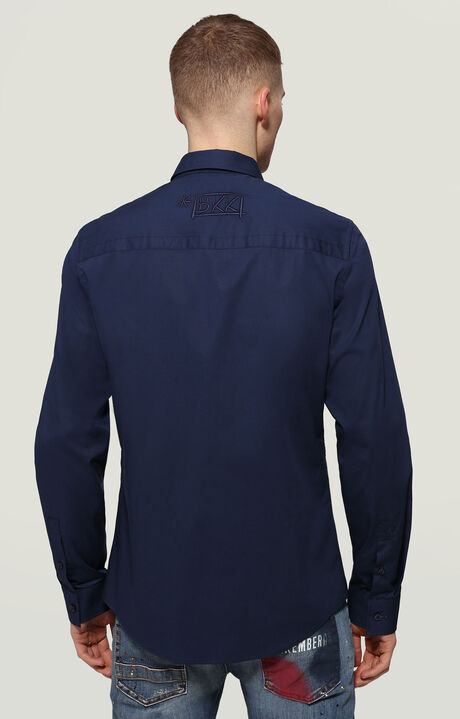 Camicia uomo stampa sul carré, BLUE, hi-res-1
