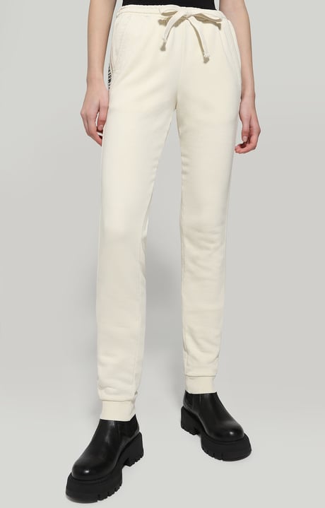 Women's joggers - garment dyed, WHITE Women's joggers - garment dyed, WHITE, hi-res-1