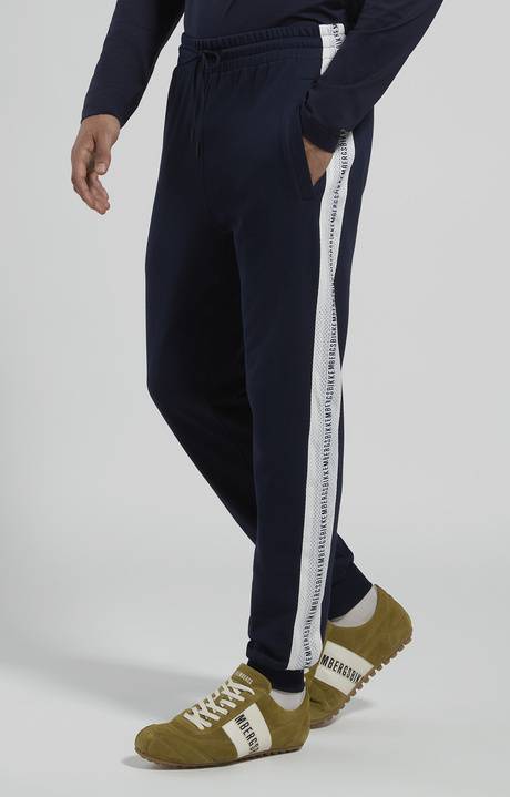 Men's joggers with mesh inserts, BLACK IRIS, hi-res-1