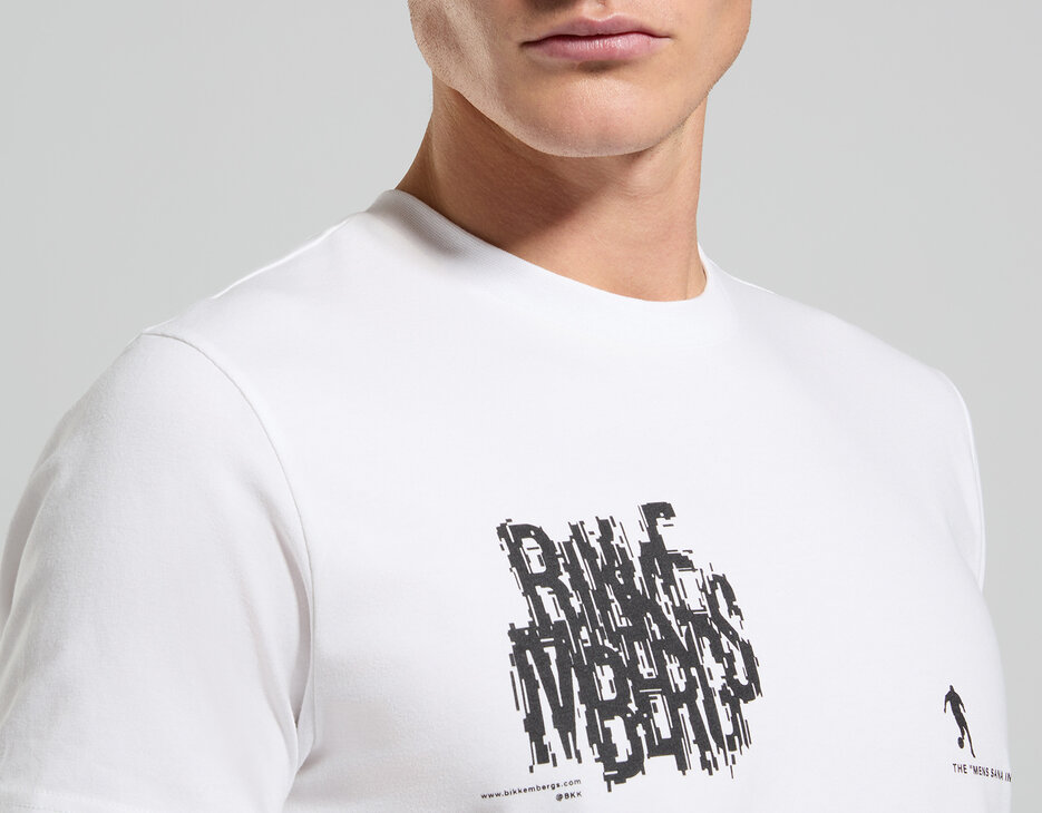 Slim fit men's T-shirt with BKK print, WHITE Slim fit men's T-shirt with BKK print, WHITE, hi-res-1