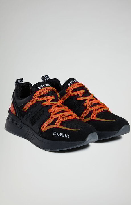 bikkembergs Dunga M men's black and orange sneakers