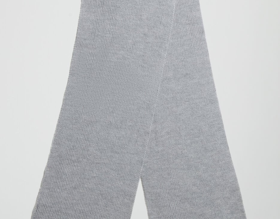 Men's scarf with tape detail, GREY Men's scarf with tape detail, GREY, hi-res-1