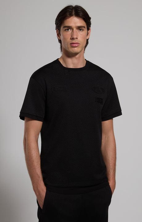 Men’s mesh T-shirt, BLACK Men’s mesh T-shirt, BLACK, hi-res-1