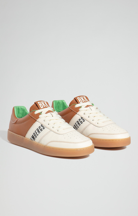Men&rsquo;s Recoba color-block sneakers, OFF WHITE/BROWN, hi-res-1