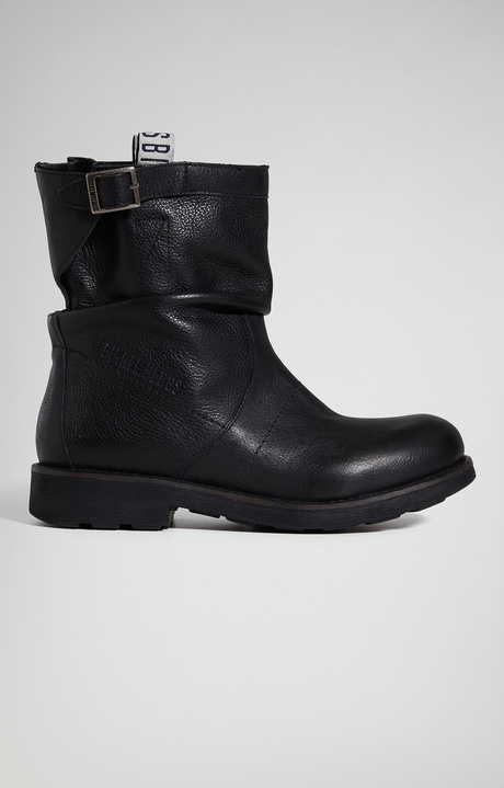 Women's Vintage W slouchy boots, BLACK, hi-res-1
