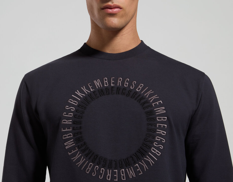 Men's round neck sweatshirt, PIRATE BLACK Men's round neck sweatshirt, PIRATE BLACK, hi-res-1