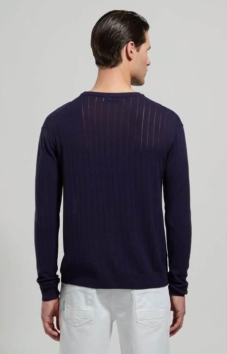 Men's ribbed knit pullover, MOOD INDIGO Men's ribbed knit pullover, MOOD INDIGO, hi-res-1