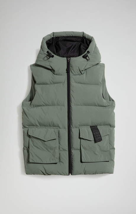 Gilet imbottito bambino con cappuccio, DUCK GREEN, hi-res-1