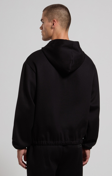 Men's technical fabric sweatshirt, BLACK, hi-res-1