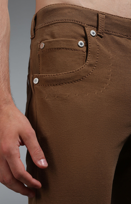 Jeans uomo in maglia, BROWN, hi-res-1