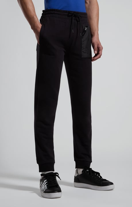 Men's fleece joggers, BLACK Men's fleece joggers, BLACK, hi-res-1