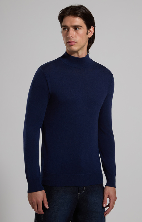 Men’s turtleneck with tonal logo, BLACK IRIS Men’s turtleneck with tonal logo, BLACK IRIS, hi-res-1