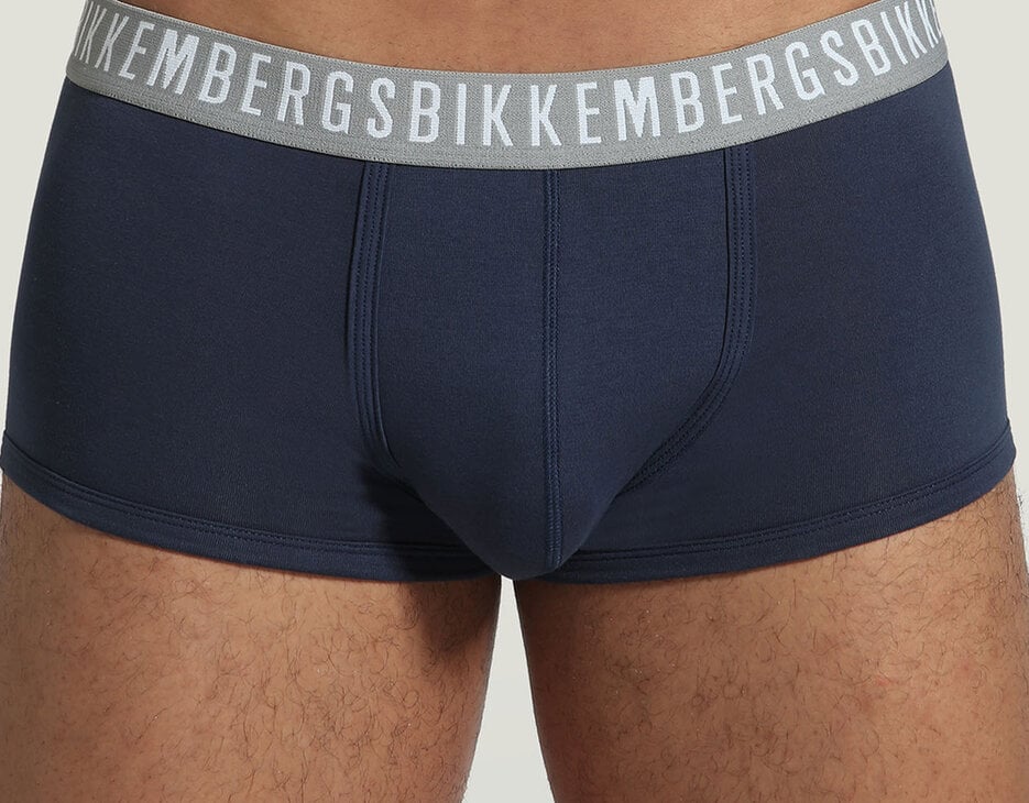 3-pack men's boxers in stretch cotton, NAVY 3-pack men's boxers in stretch cotton, NAVY, hi-res-1