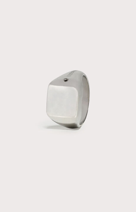 bikkembergs White Men's chevalier ring with diamond