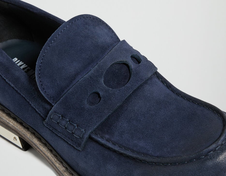 Met men's moccasins , NAVY Met men's moccasins , NAVY, hi-res-1