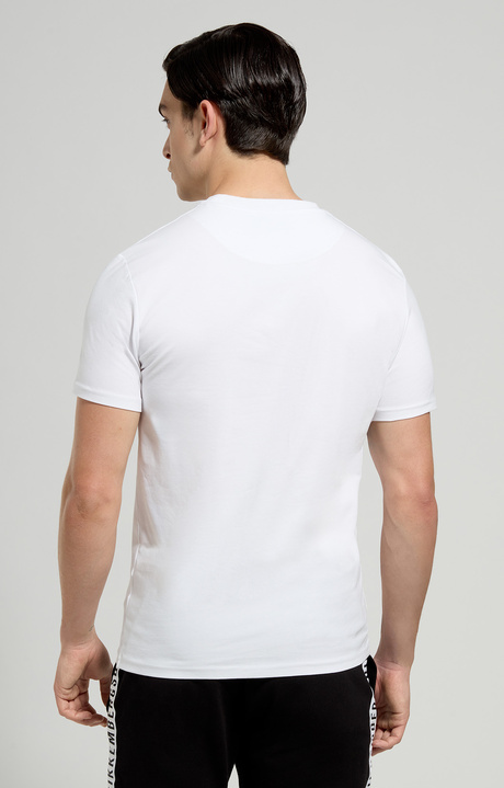 Men's slim fit print T-shirt, WHITE, hi-res-1