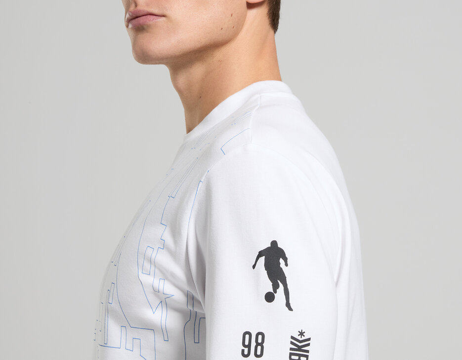 Optical print men's sweatshirt, WHITE Optical print men's sweatshirt, WHITE, hi-res-1
