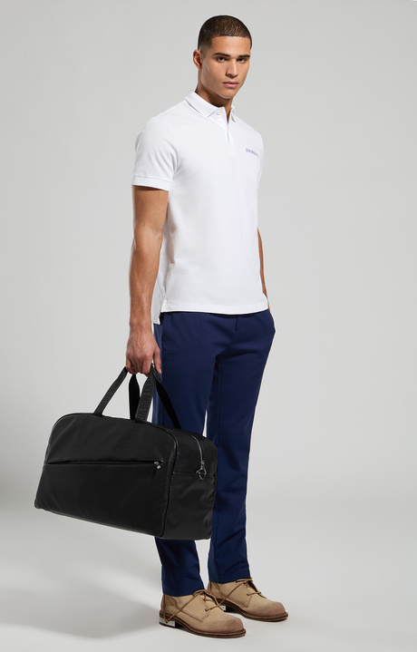 Men's polo shirt - back print, WHITE, hi-res-1