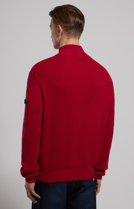 Men’s sweater with zip fastening, CHILI PEPPER, hi-res-1