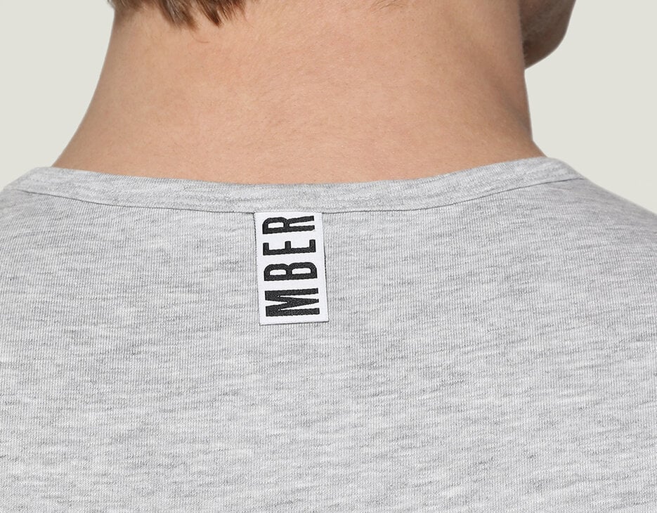 2-pack men's V-neck undershirt, GREY MELANGE 2-pack men's V-neck undershirt, GREY MELANGE, hi-res-1
